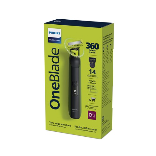 Afeitadora PHILIPS One Blade Pro QP6542/15 (Autonomía 90 min - Recargable).