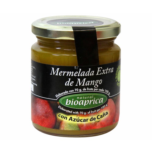 BIOJAM ABEROS Mermelada de mango con azúcar de caña ecológico BIOAPRICA 275 g.