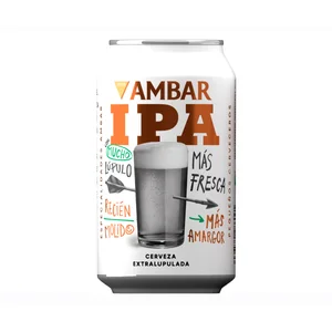 AMBAR Ipa Cerveza en formato lata 33 cl.