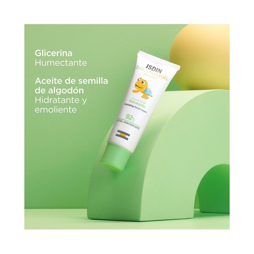 ISDIN Baby naturals Crema facial hidratante de uso diario para bebés 50 ml.