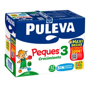 PULEVA Peques 3 Leche (3) de crecimiento de 12 a 36 meses 6 x 1l.