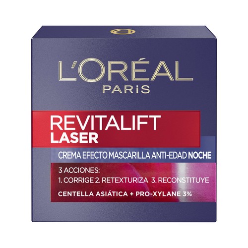 L´ORÉAL PARIS Revitalift laser 50 ml Crema de noche antiedad con Prolaxyne.