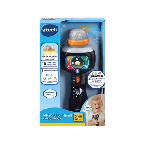 Micrófono infantil Canta conmigo. Juguetes para niños de +2 años. Aprende canciones populares VTech.
