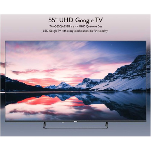Televisión 139,7cm (55") QLED QILIVE Q55QA232B, UHD 4K, Smart TV Android, TDT T2, WiFi, Bluetooth, USB, 4xHDMI.