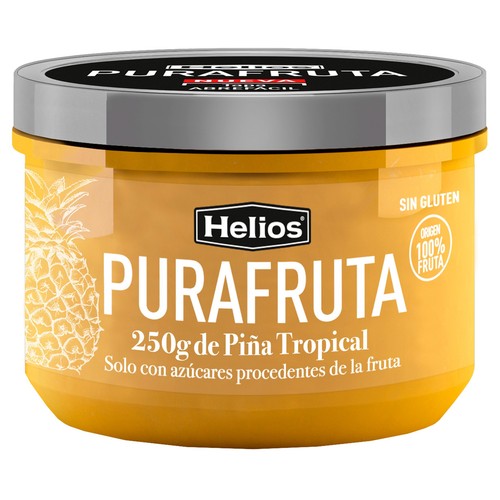 HELIOS Purafruta Mermelada de piña tropical de origen 100% fruta 250 g.