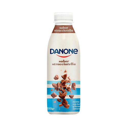 Yogur líquido para beber con sabor a stracciatella DANONE 550 g.