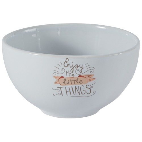 Bol multiuso de porcelana, 13,5cm, decorado Enjoy, ACTUEL.