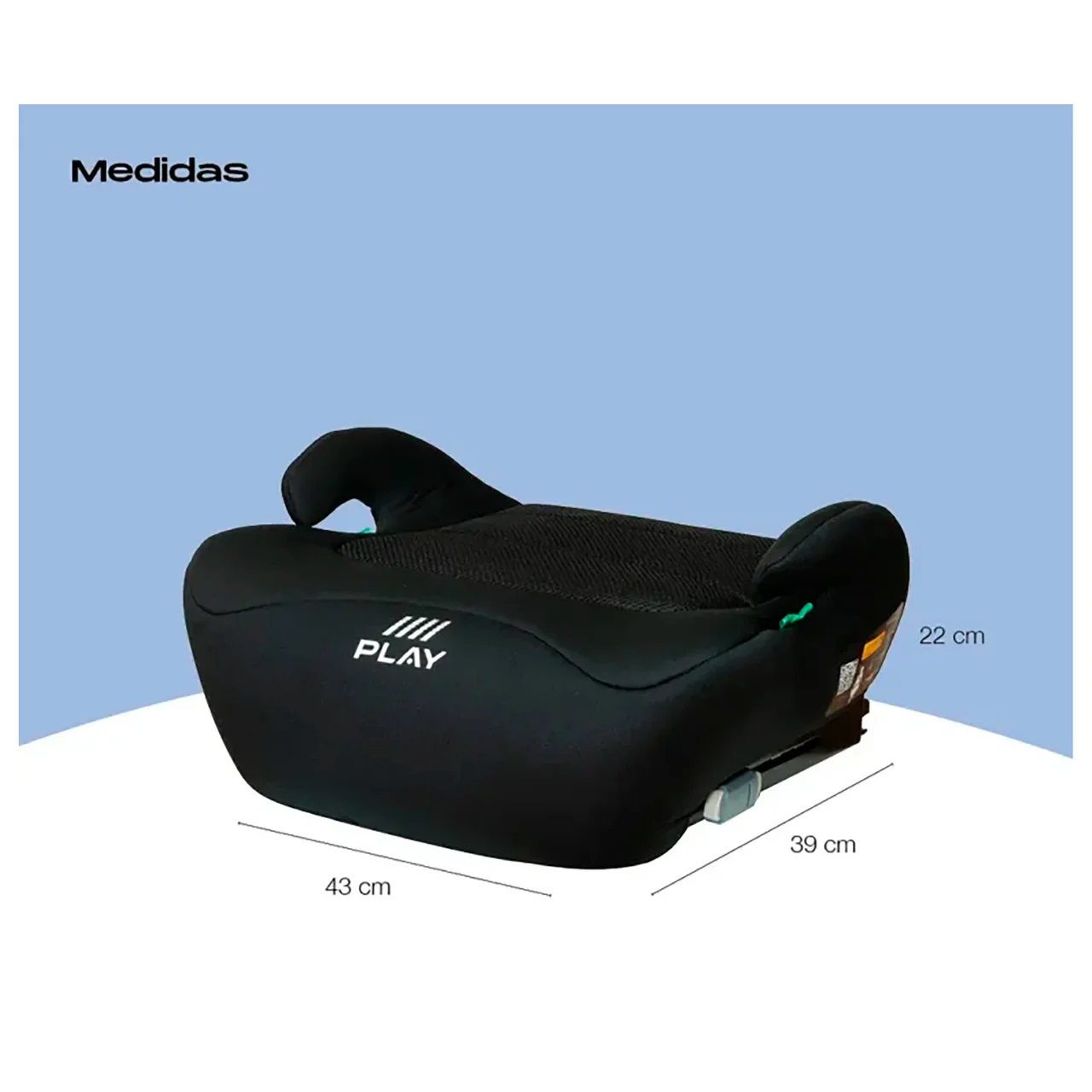 Elevador auto Three Fix, color negro, 125 - 150cm, compatible con Isofix y sin Isofix, triple capa de acolchado
