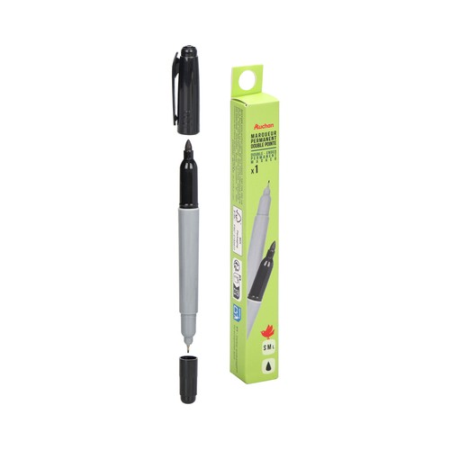 Rotulador marcador permanente doble punta. ALCAMPO