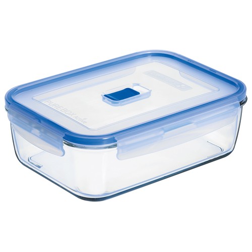 Recipiente hermético rectángular de vidrio templado Pure Box Active, 1,97 litros, 22X16 centímetros LUMINARC.