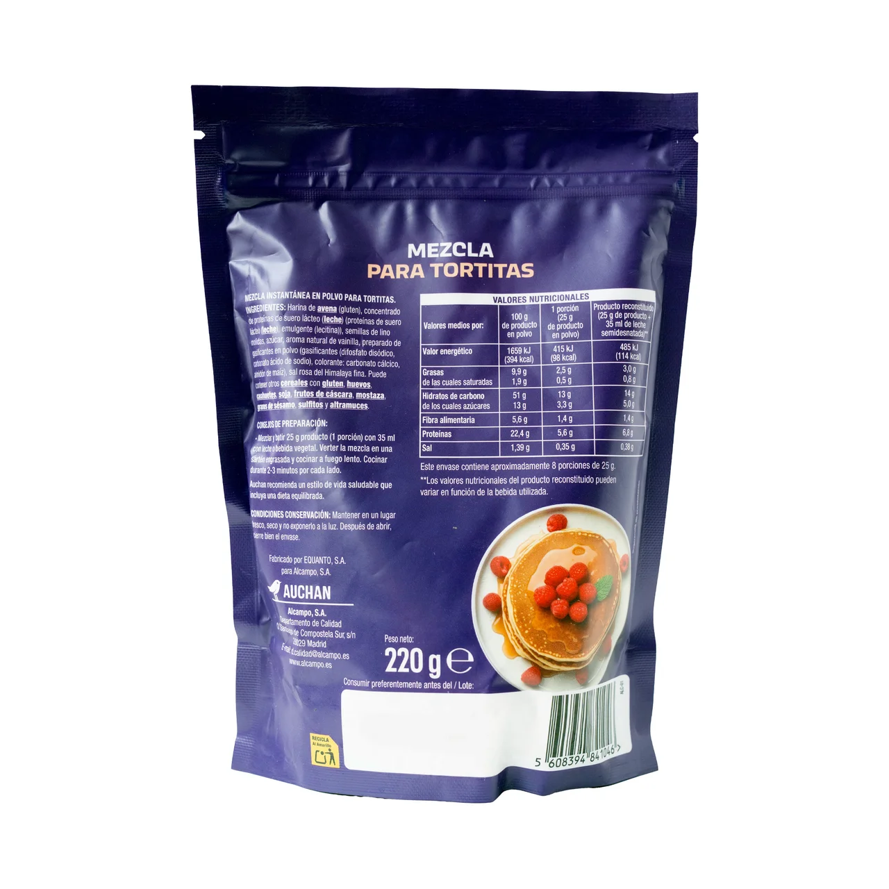 PRODUCTO ALCAMPO Eat & move Preparado de tortitas vainilla 220 g.