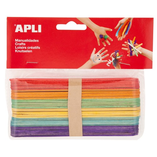 Bolsa de 40 palos de helado de tamaño grande y de diferentes colores APLI.