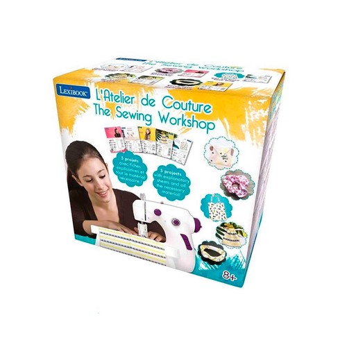 Taller De Costura Con Máquina De Coser Iluminada + Accesorios LEXIBOOK