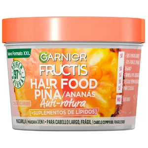 FRUCTIS Mascarilla capilar anti-rotura con piña, para cabello largo y o frágil FRUCTIS Hair food de Garnier 400 ml.