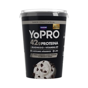 Imagen de YOPRO de Danone Leche fermentada desnatada sabor stracciatella y alto contenido en proteina 450 g.