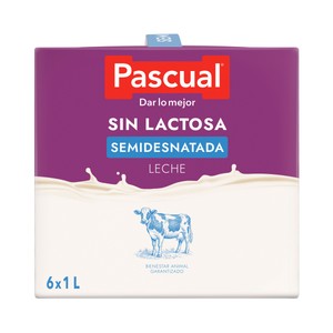 precios Pascual Leche De Vaca Semidesnatada Sin Lactosa 6 X 1L. en Alcampo