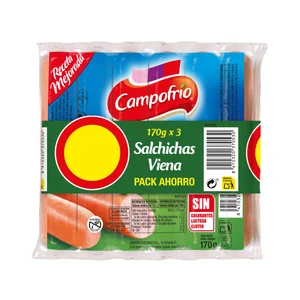 CAMPOFRIO Salchichas Viena 170 g x 3.