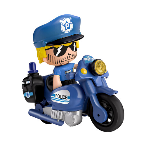 Policía y vehículo de acción con accesorios, PINYPON ACTION.