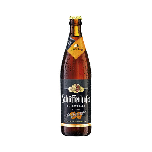 SCHÖFFERHOFER Cerveza alemana Hefenweizen dunkel botella 50 cl.