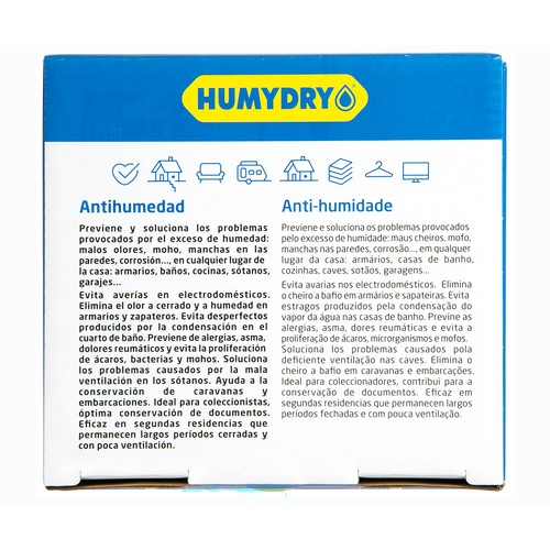 HUMYDRY Recambios Antihumedad aroma neutro 3 x 450 g.