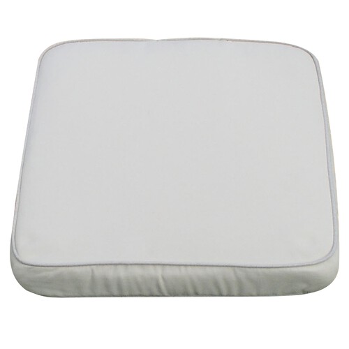 Cojín cuadrado para silla, de color blanco, desenfundable y de 39x36x6 cm PRODUCTO ALCAMPO.