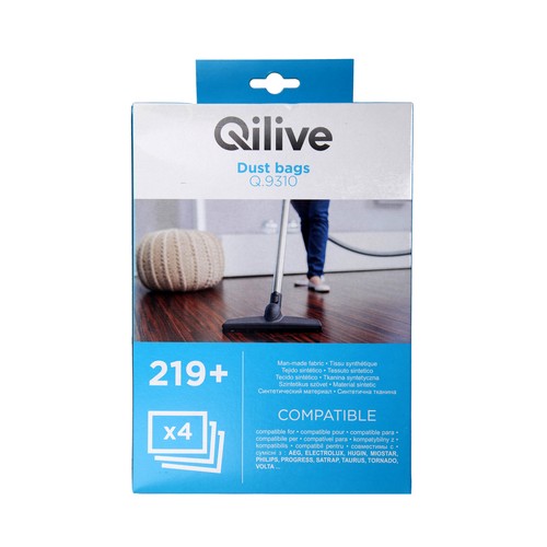 Pack de 4 bolsas de aspirador PRODUCTO ALCAMPO Nº219+ (QILIVE Q.9310).