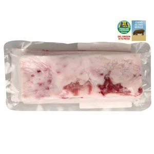 ALCAMPO CULTIVAMOS LO BUENO Taco de tocino de cebo ibérico de cerdo, envasado al vacio .