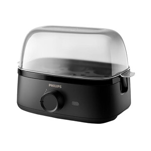 Imagen de Cuece huevos PHILIPS HD9137/90, 400W, con capacidad para 6 unidades y vaso medidor, color negro.