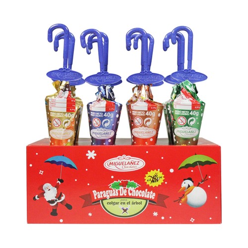 Paraguas Navidad de chocolate MIGUELAÑEZ 40 g.