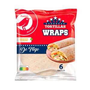 Imagen de PRODUCTO ALCAMPO Tortillas de trigo Wraps PRODUCTO ALCAMPO 6 uds 375 g.