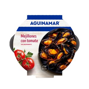 Imagen de AGUINAMAR Mejillones en salsa de tomate 500 g.