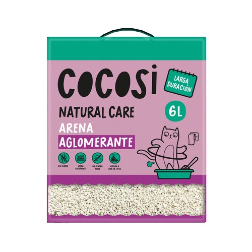 COCOSI Arena de gato aglomerante bentonita pack de cartón 6L