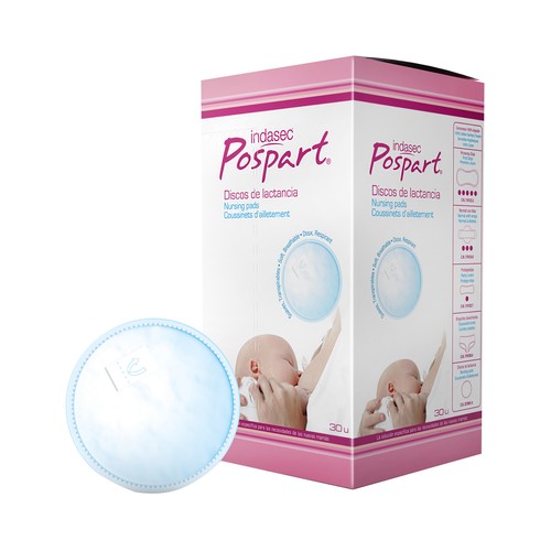 INDASEC Pospart Discos de lactancia suaves y transpirables 30 uds.