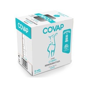 Imagen de COVAP Leche de cabra semidesnatada de origen español  6 x 1l.