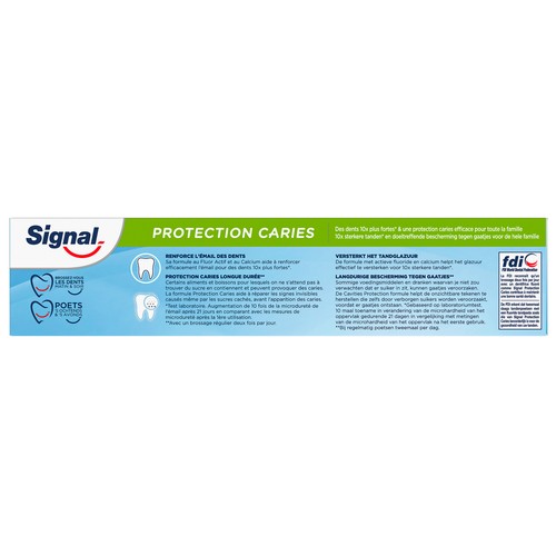 SIGNAL Pasta de dientes con flúor y calcio, para unos dientes sanos y fuertes 100 ml.