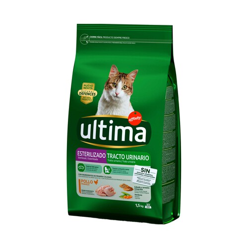 ULTIMA Alimento para gatos esterilizados 750 g.