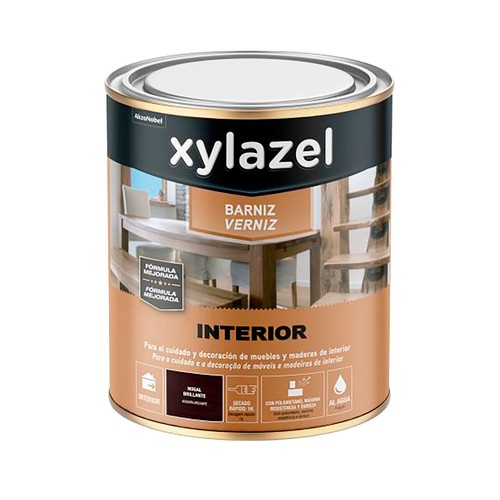 Barniz interior WB nogal 0,750L. XYLAZEL