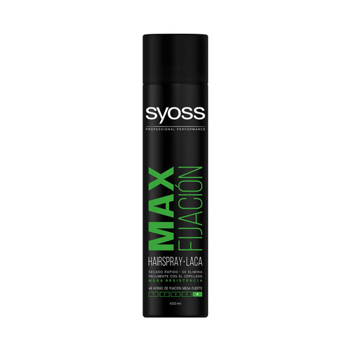 SYOSS Laca de pelo ultra-fuerte (5) de secado rápido SYOSS Max fijación 400 ml.