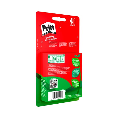 Pack de 2 barras de pegamento de 22g sin disolventes, PRITT MEDIUM.