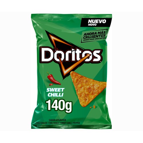 DORITOS Nachos de maíz con sabor a chilli bolsa de 140 g.