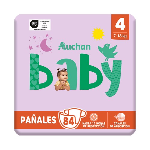 PRODUCTO ALCAMPO Baby Pañales talla 4 (7-18 kg) 84 uds.