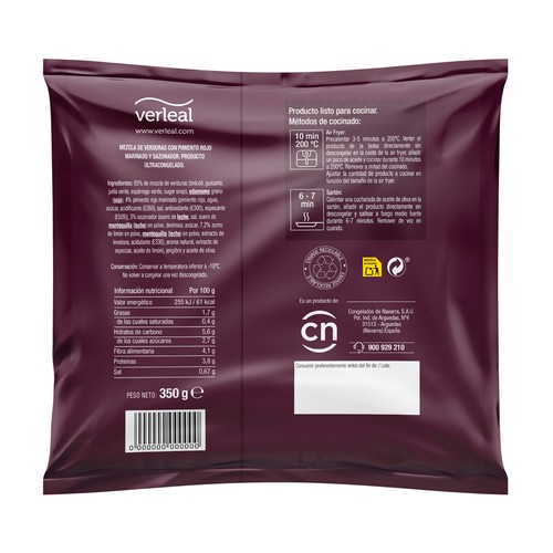 VERLEAL Mezcla de verduras al limon 350 g.