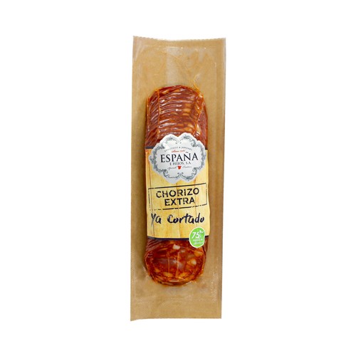 ESPAÑA Chorizo de categoria extra, cortado en finas lonchas ESPAÑA Ya cortado 200 g.
