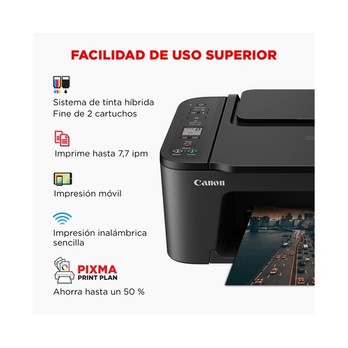 Impresora multifunción tinta CANON Pixma TS3550i, WiFi, pantalla LCD. Compatible con Pixma Print Plan.