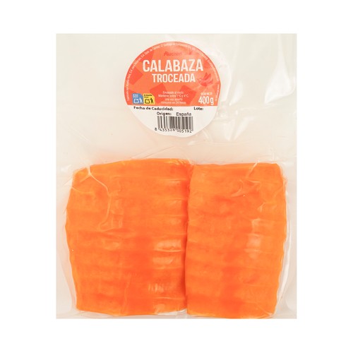AUCHAN Calabaza troceada al vacío 400 g Producto Alcampo.