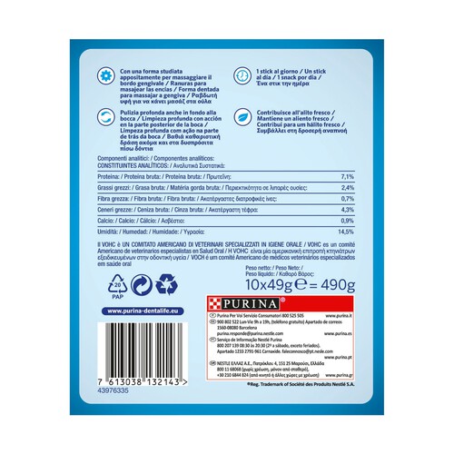 DENTALIFE Snack dental para perros PURINA DENTALIFE 30 uds. 490 g.