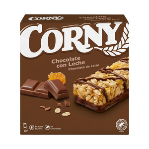 Imagen de CORNY Barritas de cereales con chocolate con leche 6 x 25 g.