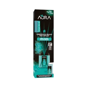 AURA Ambientador de varillas con aroma a brisa marina AURA 30 ml.