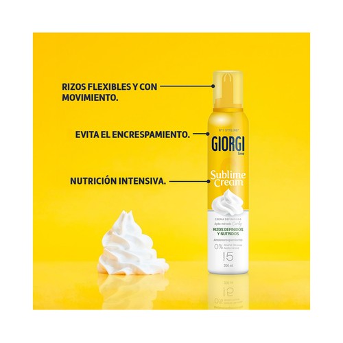 GIORGI Sublime crema Crema definidora de rizos nivel fijación 5 200 ml.