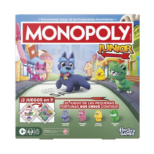 MONOPOLY Junior 2 Games In 1 +4 Años